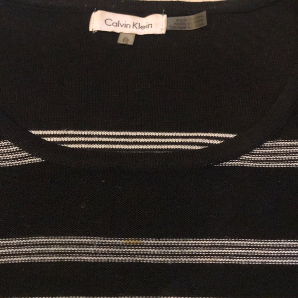 Black and white Calvin Klein bell sleeve sweater - Picture 2 of 5